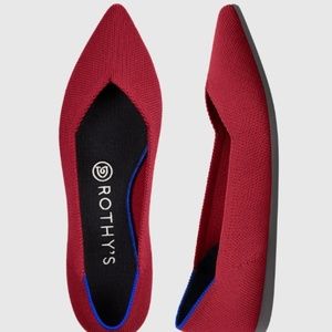 Rothy's Pointed Toe Flat - Chili Red - Size 10